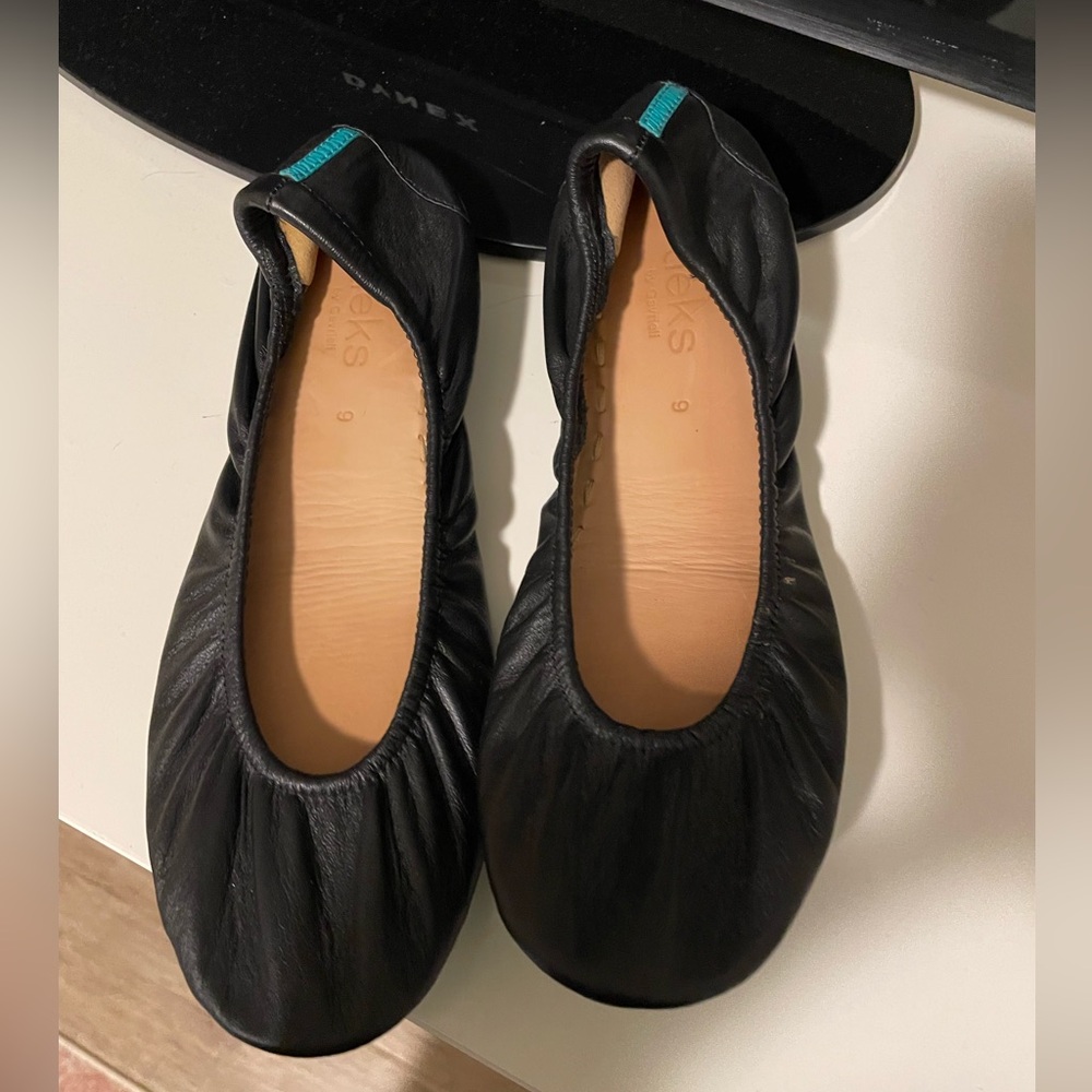 Tieks, matte black, size 9